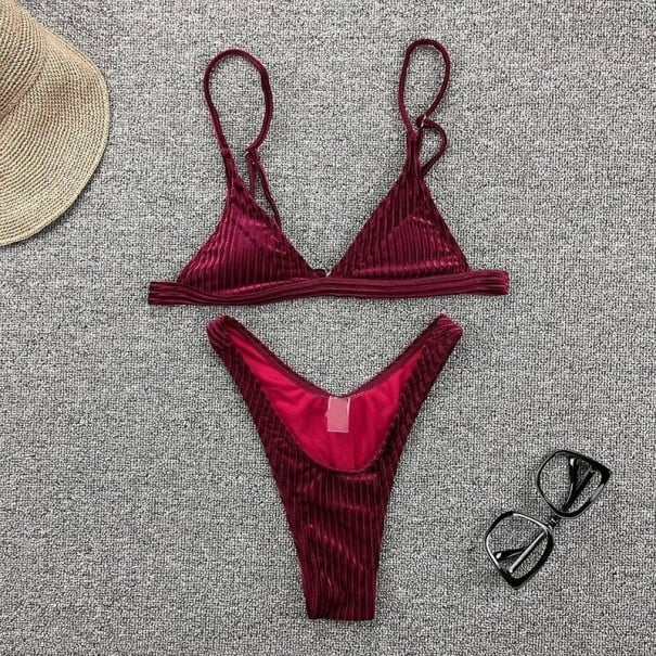 Dámske bikiny P510 vínová M