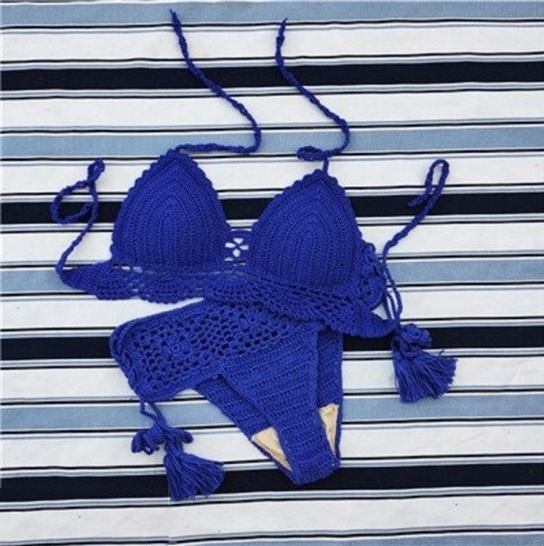 Dámske bikiny P521 modrá M