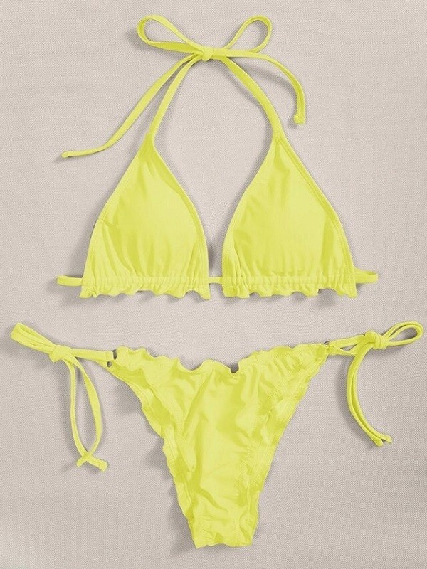 Dámské bikiny P537 žlutá M