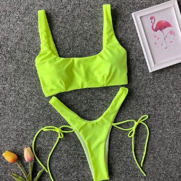 Dámské bikiny P621 neonová zelená M