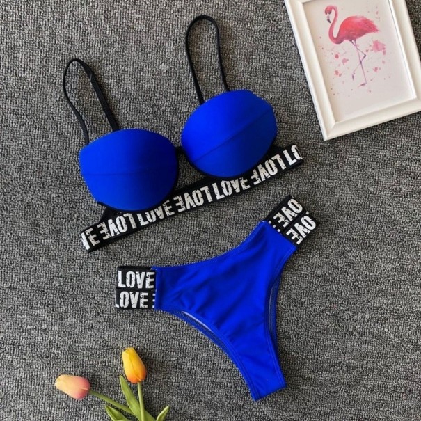 Dámské bikiny P687 modrá M