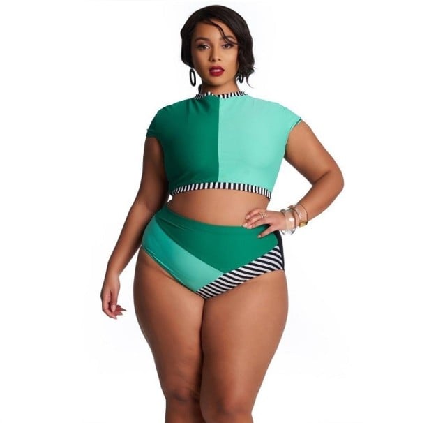 Dámské bikiny P747 zelená XXL