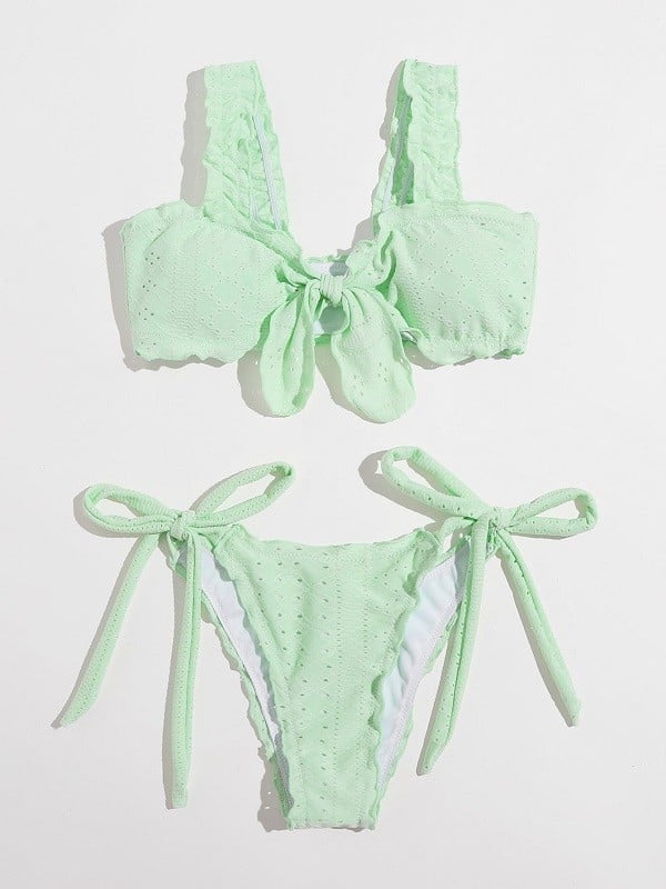 Dámske bikiny P845 svetlo zelená L