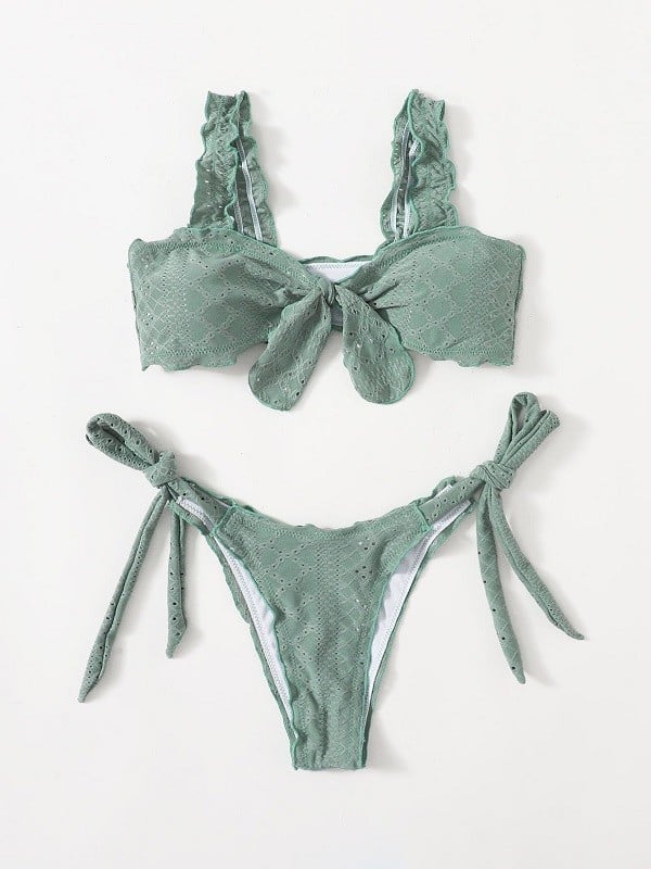 Dámské bikiny P845 zelená M