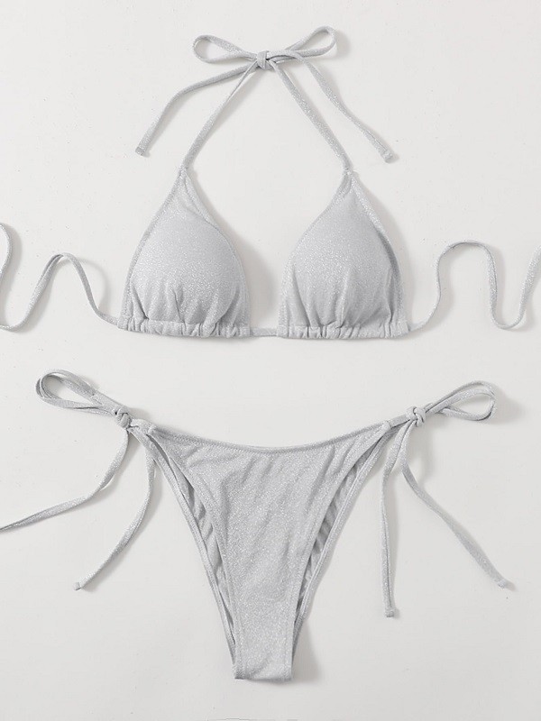 Dámské bikiny P930 stříbrná L
