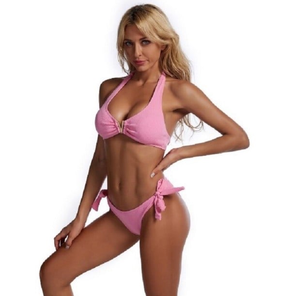 Dámské bikiny P946 růžová M
