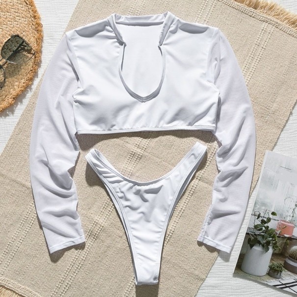 Dámske bikiny s dlhým rukávom P623 biela L