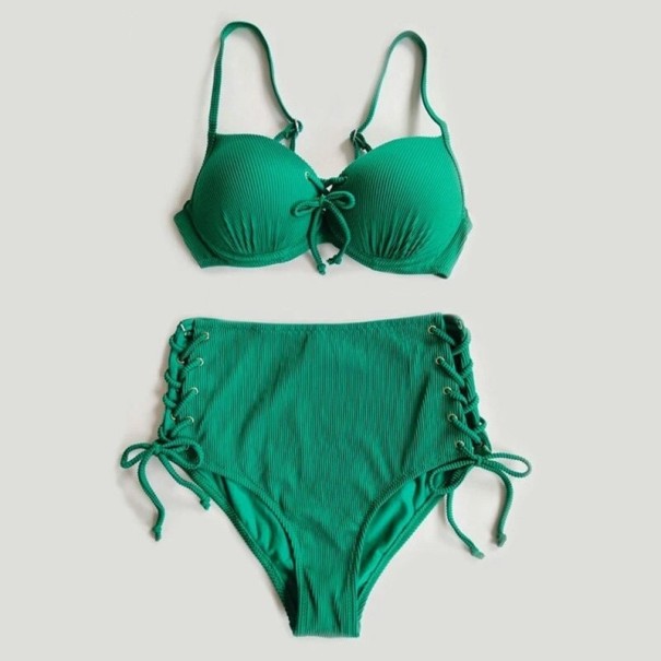 Dámské bikiny se šněrováním P620 zelená S