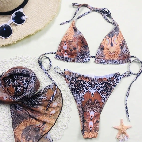 Dámske bikiny so šatkou M 7