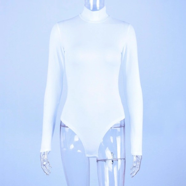 Dámske body s dlhým rukávom B682 biela XS
