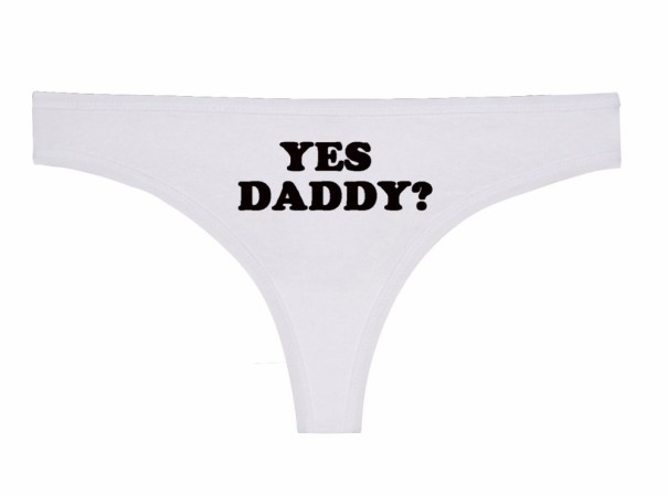 Dámske brazilky - Yes Daddy? biela M