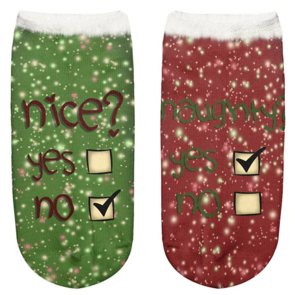 Dámske členkové ponožky - vianočný motív 9