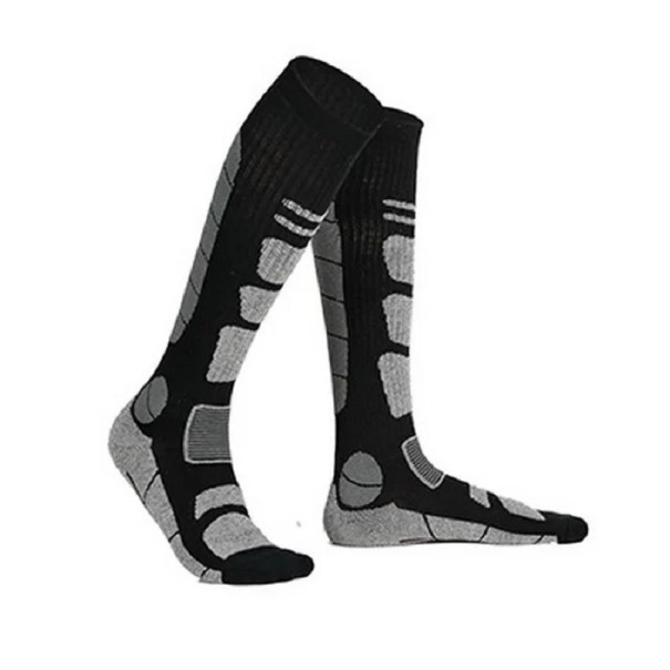 Dámske dlhé ponožky na zimu Lyžiarske termo ponožky Teplé kompresné ponožky na lyže vo veľkosti 35-39 čierna