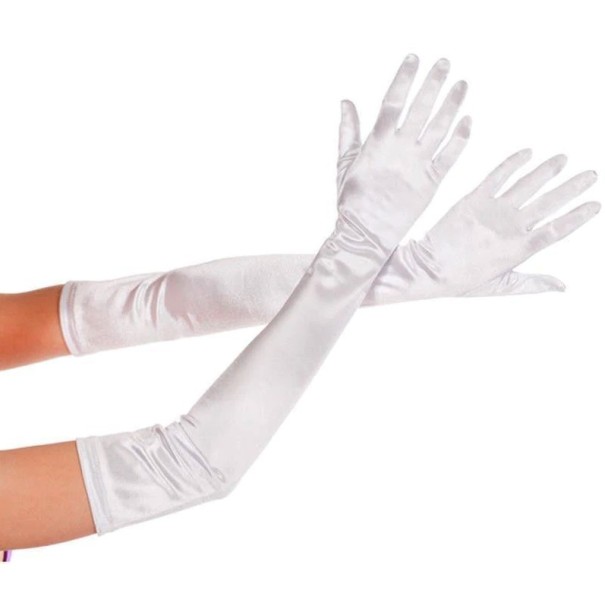 Dámske dlhé rukavice J808 biela