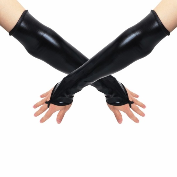 Dámské dlouhé rukavice z umělé kůže 1