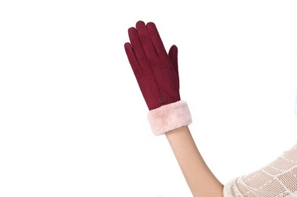 Dámske dotykové rukavice J2814 červená