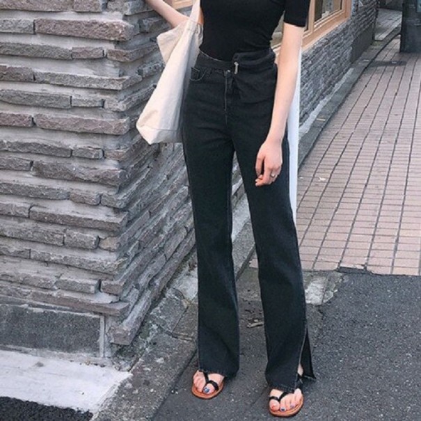 Dámske džínsy do zvonu A173 M 3