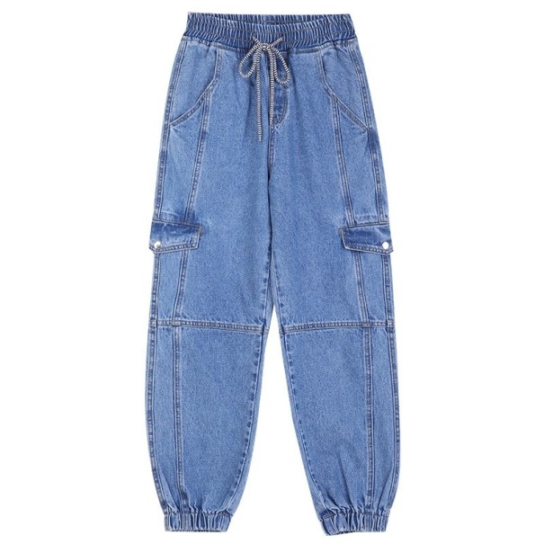 Dámske džínsy s gumou v páse A200 XL