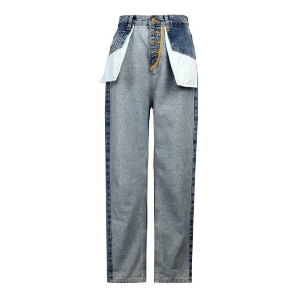 Dámske džínsy s vreckami naruby M