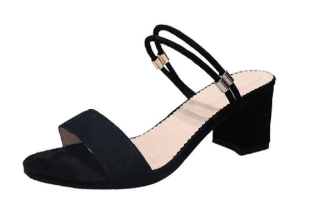 Dámske elegantné sandále na podpätku J1702 čierna 35