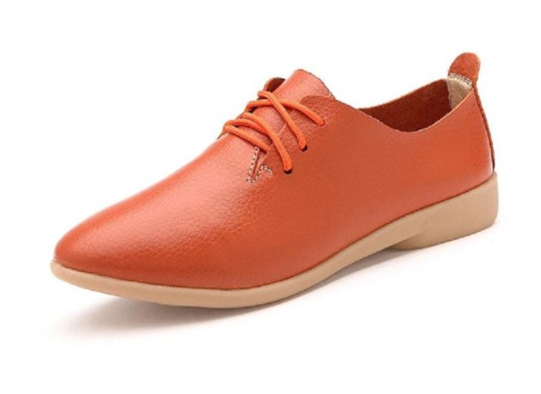 Dámské elegantní polobotky J3263 oranžová 42