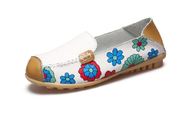 Dámske espadrilky s kvetinami J2838 biela 41