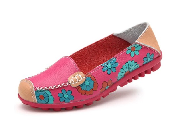 Dámské espadrilky s květinami J2838 růžová 35