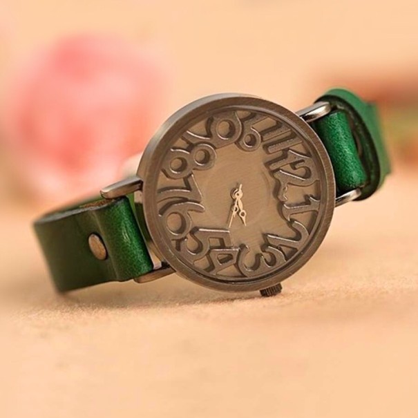 Dámske hodinky E2497 tmavo zelená