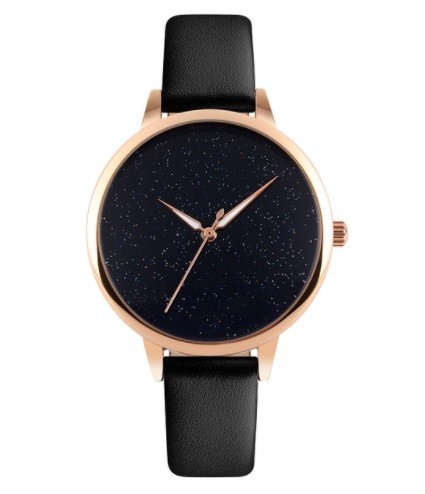 Dámske hodinky s hviezdami J814 čierna