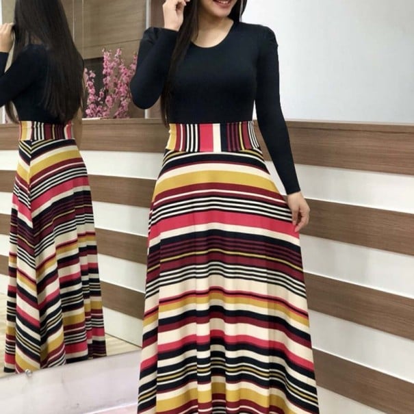 Dámske jesenné Boho šaty XL 6