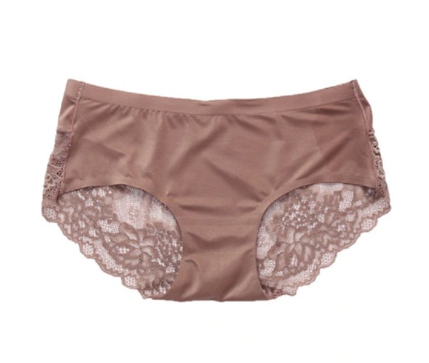 Dámské kalhotky s krajkou hnědá S