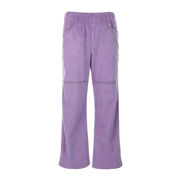 Dámské kalhoty fialové M