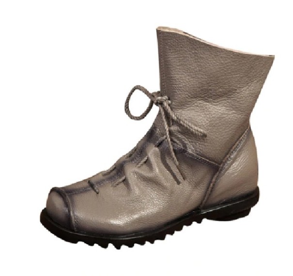 Dámské kotníkové boty z umělé kůže J2370 šedá 39