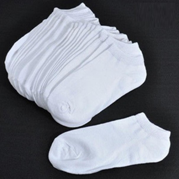 Dámské kotníkové ponožky - 10 párů bílá