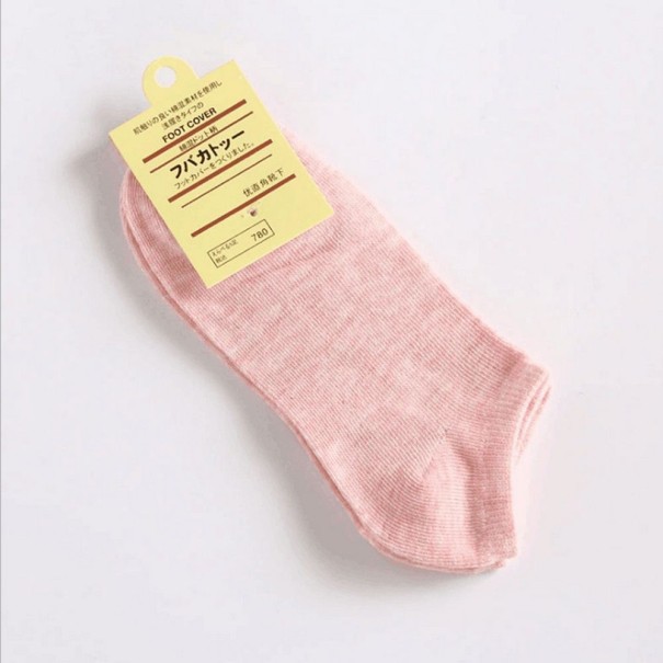Dámské kotníkové ponožky J3012 růžová