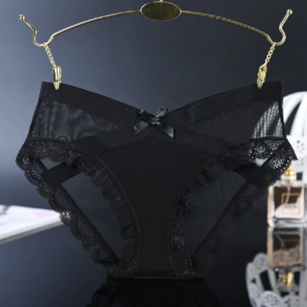 Dámské krajkové brazilky A695 černá S