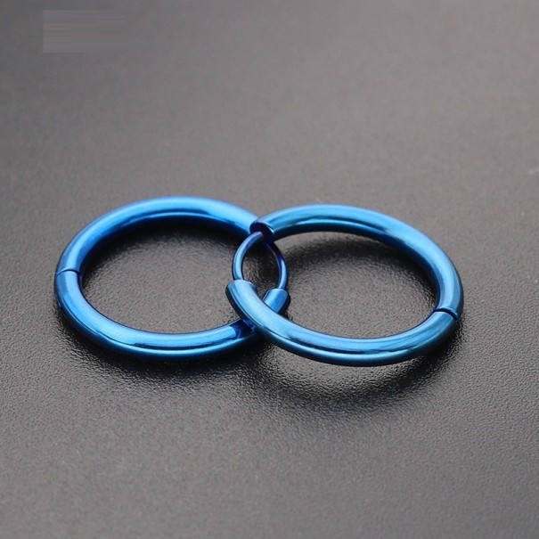 Dámske kruhové náušnice G308 modrá 18 mm