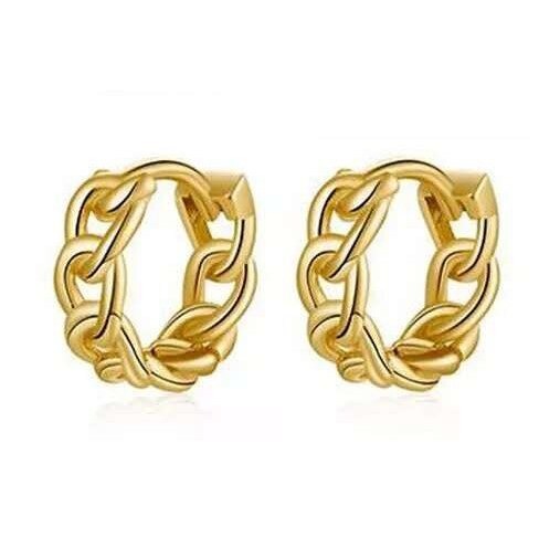 Dámské kruhové náušnice R26 zlatá 2