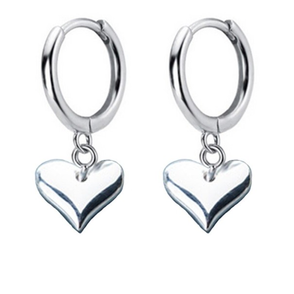 Dámské kruhové náušnice s přívěskem A1698 stříbrná 14