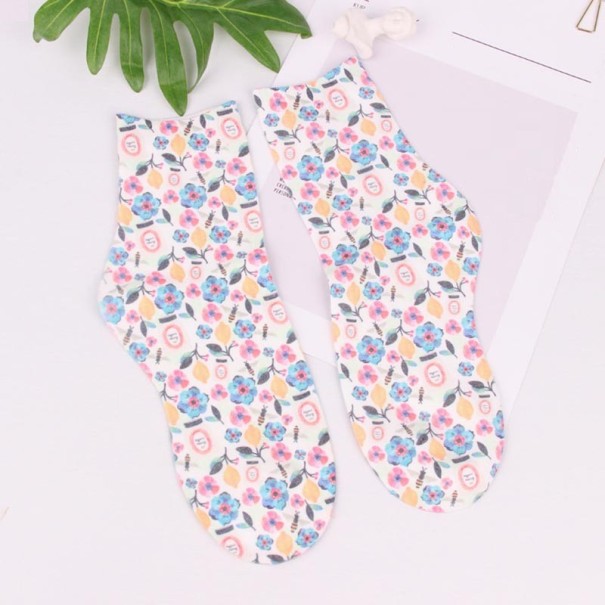 Dámské květinové ponožky A722 4