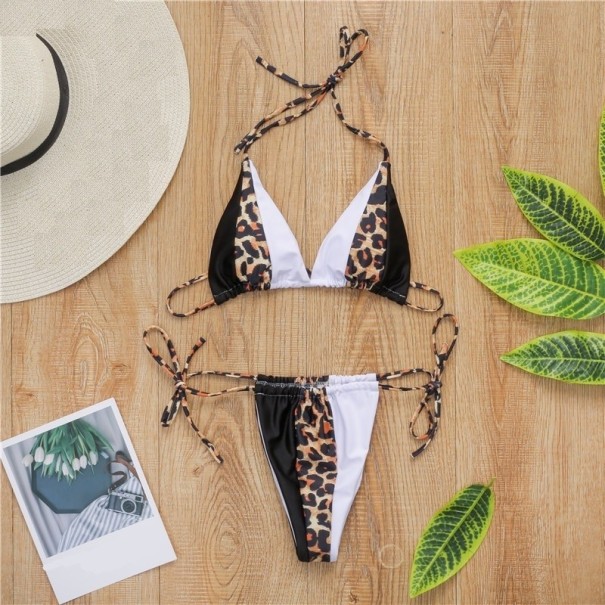 Dámské leopardí bikiny P445 XS 6