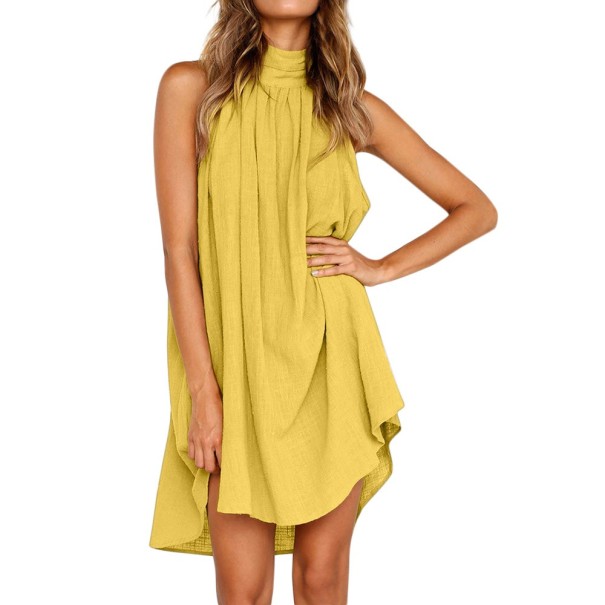 Dámské letní šaty A734 žlutá XL