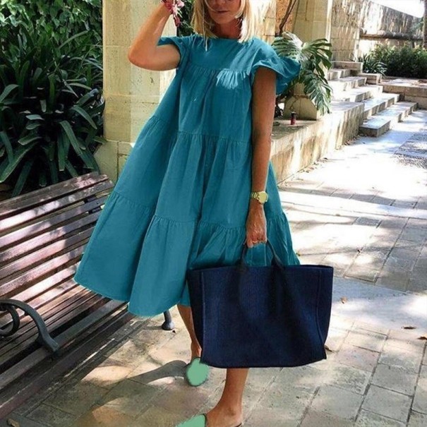 Dámské letní šaty P966 tyrkysová S