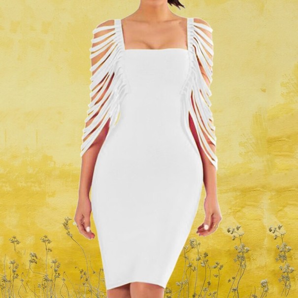 Dámské luxusní šaty bílá S