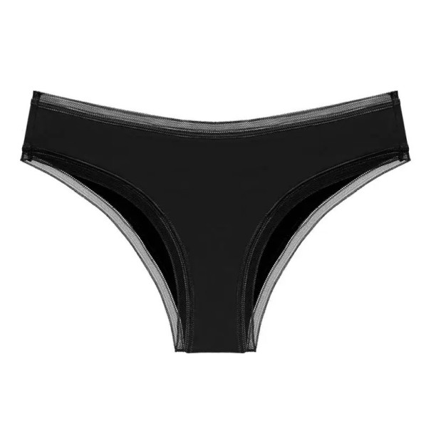 Dámské menstruační kalhotky 4vrstvá absorpční část Bambusové vlákno elastan Opakovaně použitelné spodní prádlo pro období menstruace černá 3XL