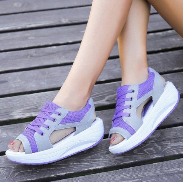 Dámske moderné sandále fialová 40