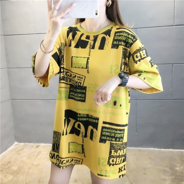 Dámské oversize tričko se vzorem XL 3
