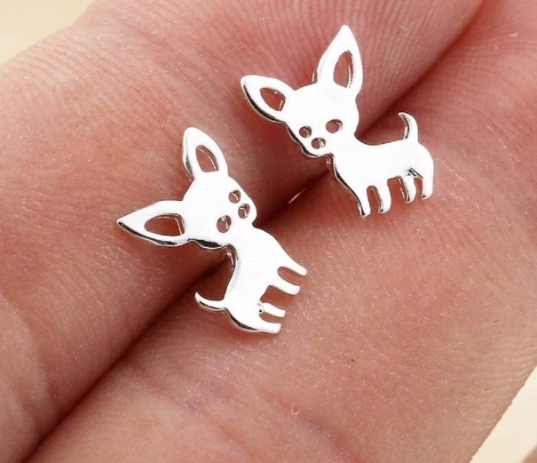 Dámské peckové náušnice G116 starorůžová 4