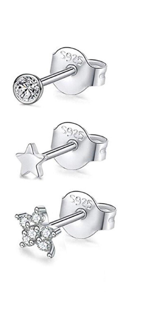 Dámské peckové náušnice G288 stříbrná 6