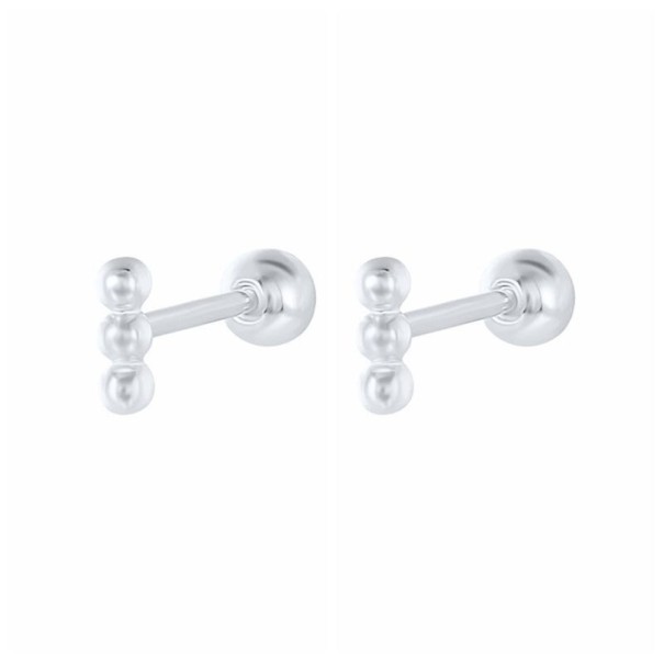 Dámské peckové náušnice H702 stříbrná 10